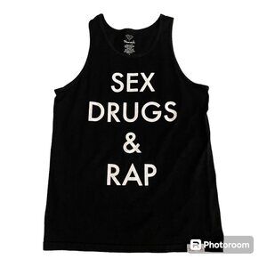 Diamond Supply Co Sex Drugs And Rap Black Tank Top Muscle Shirt USA Size Large